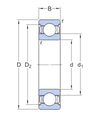 SKF 6203-2Z/VA228 kogellager
