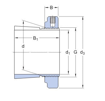 SKF H 311 E klemring met moer KMFE