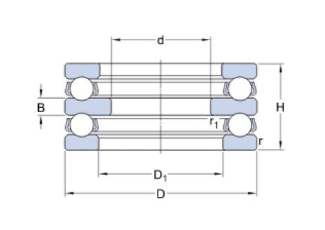 SKF 52207 axiaal kogelringlager