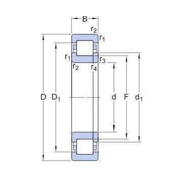 SKF NUP 218 ECM/C4 kogellager