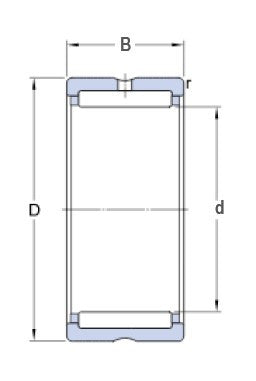 SKF NK 55/35 naaldbearing zonder binnenring