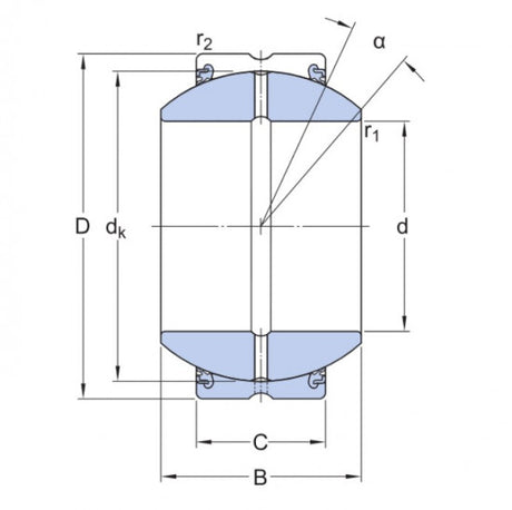 SKF GEH 70 ESX-2LS draaibaar lager staal/staal