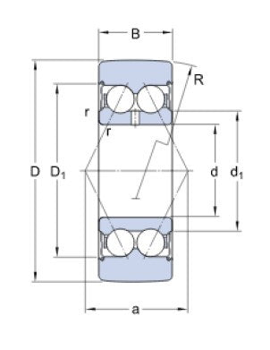 SKF 305801 C-2Z lagerwielwiel