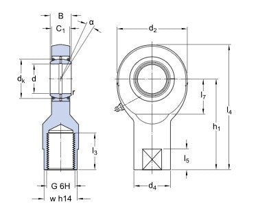 SKF SI 30 ES-2RS kogelgewricht kop