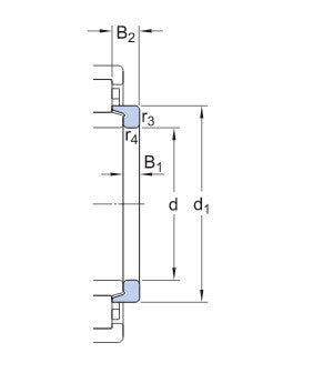 SKF HJ 311 EC vlakke ring