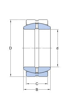 SKF GE 140 ES gewrichtslager staal/staal