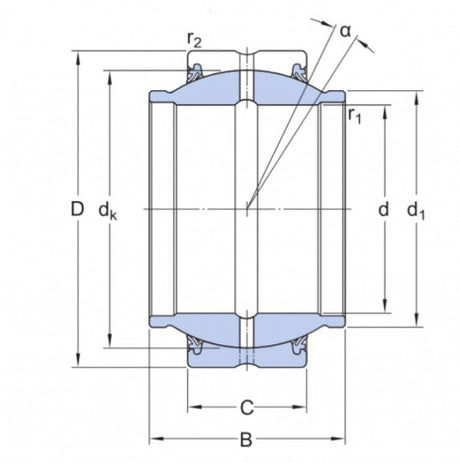 SKF BLRB 365216 A-2RS gewrichtsring lager staal/staal