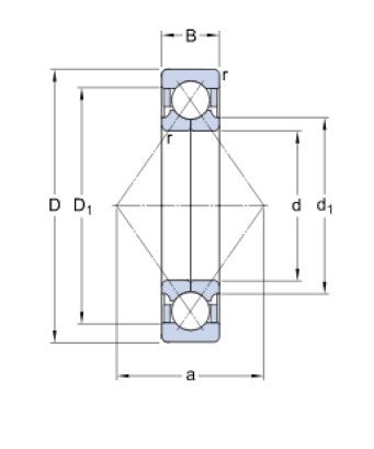 SKF QJ 211 MA/C3 vierpunts lager