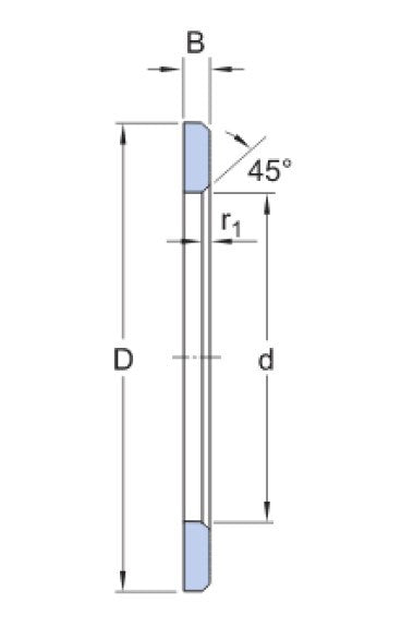 SKF GS 81108 axiaal glijlager ring