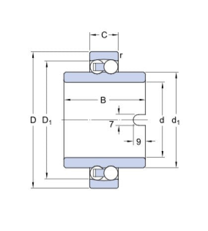 SKF 11212 TN9 schuifkogel lagers