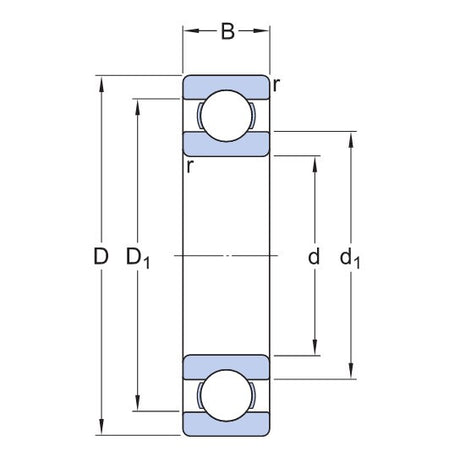 SKF W 618/6 roestvrijstalen kogellager