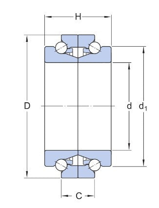 SKF BTW 85 CTN9/SP kogellager met kogelcontacthoek