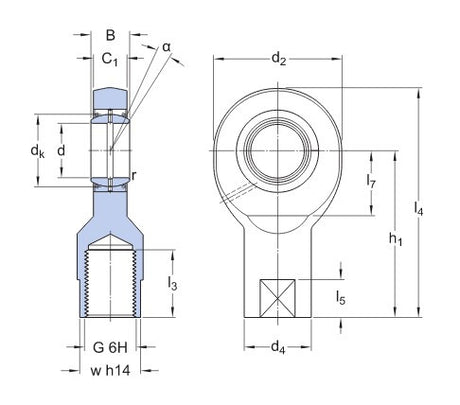 SKF SI 20 ES-2RS draaibare kop