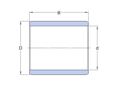 SKF PWM 455340 glijdend busje van gevlochten vezels