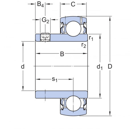 SKF YAT 203-010 klemring lager