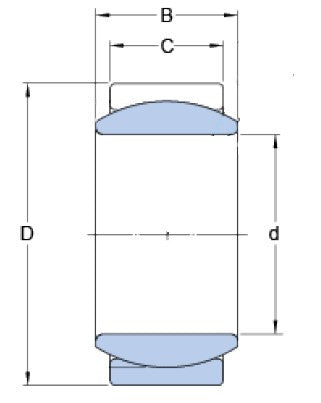 SKF GE 6 E gewrichtslager staal/staal