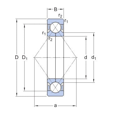 SKF QJ 310 PHAS/C3 vierkante lager