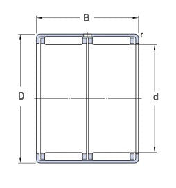 SKF HK 1522 naaldlager met geperst huis