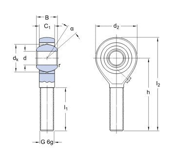SKF SAKAC 6 M gewrichtskop