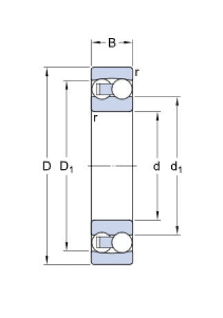 SKF 2309 M/VQ335 schuifbare kogelring