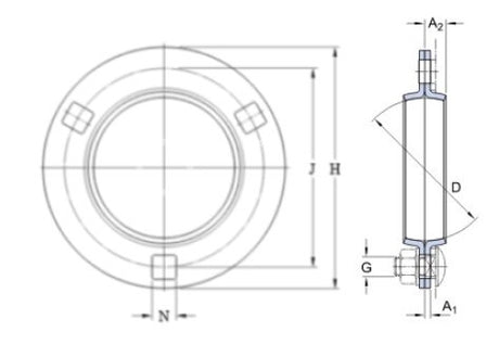 SKF PF 40 ronde plaat behuizing voor lager