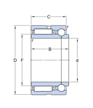 SKF NKIB 5909 naaldlager gecombineerd