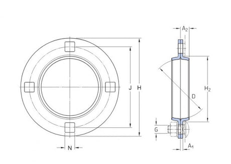 SKF PF 90 ronde plaat behuizing voor lager