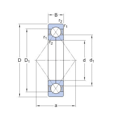 SKF QJ 209 MA/C3 vierpunts lager