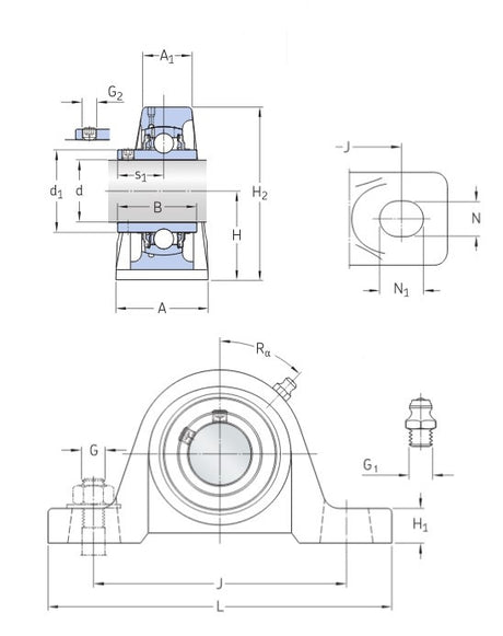 SKF UCPX10 lagerunit