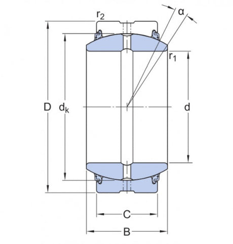 SKF GE 70 TXG3A-2LS gewrichtslaag