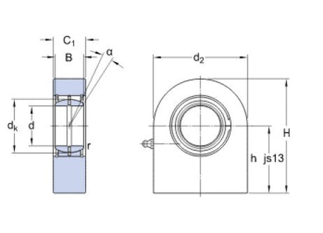 SKF SCF 40 ES gewrichtskop