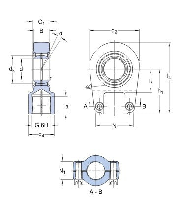SKF SIR 60 ES gewrichtskop