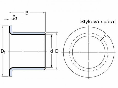 SKF PCMF 121415 E glijdend busje met flens, staal-PTFE/Pb