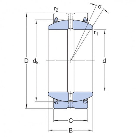 SKF GE 100 ES-2RS gewrichtslager staal/staal