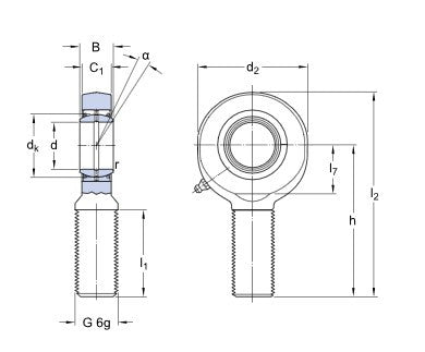 SKF SA 30 ES-2RS draaibare kop