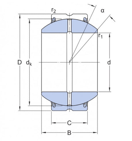 SKF GEH 90 ES-2RS gewrichtslager, staal/staal