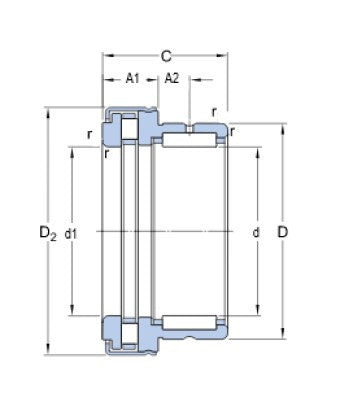 SKF NKXR 15 Z naasschijf gecombineerd